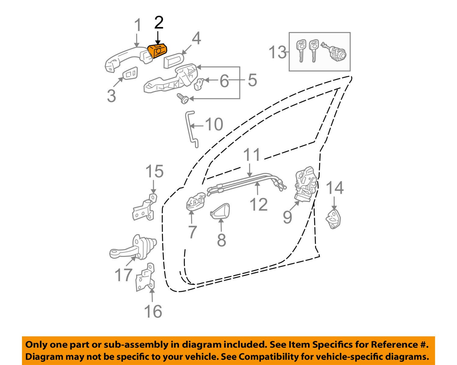 Amazon.co.jp: TOYOTA Genuine Parts Back Door Outside Handle Cover